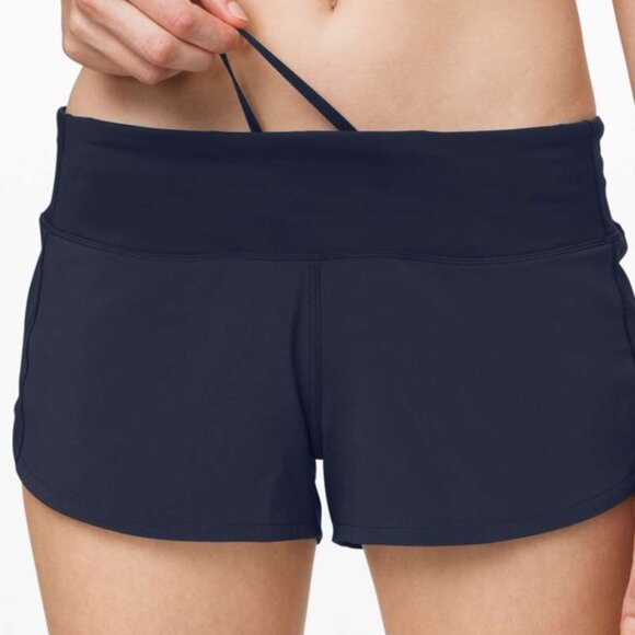 lululemon athletica Women's Speed Up Shorts - True Navy size 2 - Picture 1 of 16